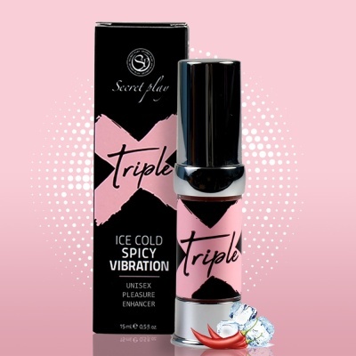 Frasco e caixa de produto 'triple' ICE COLD SPICY VIBRATION