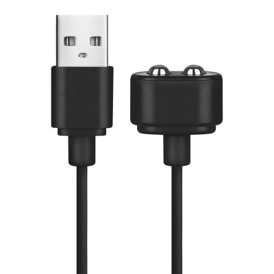 Cabo USB tipo A preto com conector de carregamento magnético