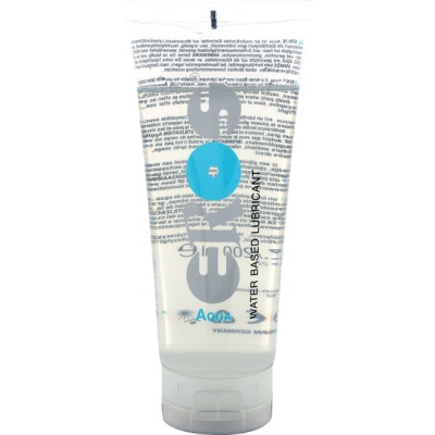 Frasco transparente de lubrificante à base de água