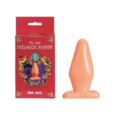 Plug anal cor pele com embalagem vermelha 'The Anal PLEASURE SYSTEM MR. BIG'