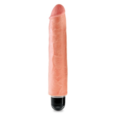 Vibrador realista cor de pele com textura detalhada