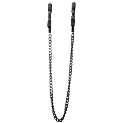 Corrente preta com presilhas em fundo branco