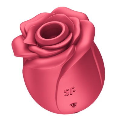 Dispositivo cor-de-rosa em forma de rosa com símbolos SF e Wi-Fi na base