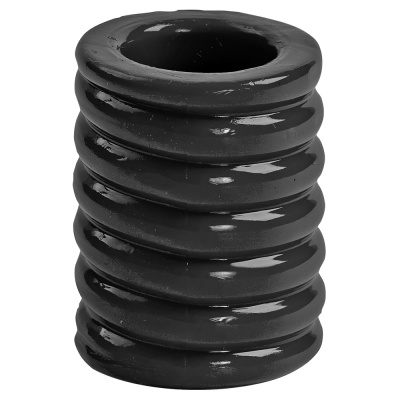 Mola helicoidal preta com acabamento brilhante