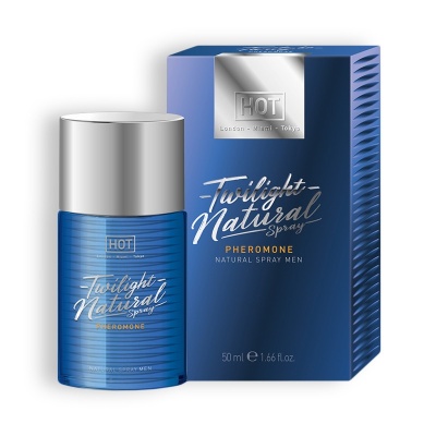 Frasco e caixa de Twilight Natural Spray com pheromone para homem