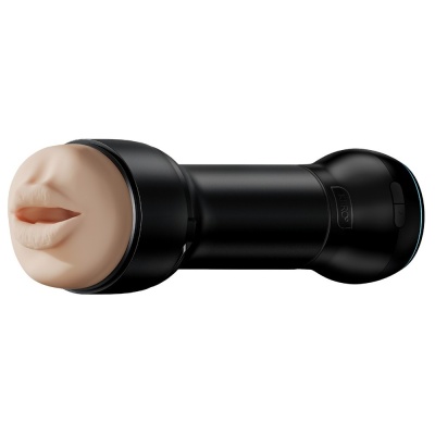 Masturbador masculino de corpo preto com extremidade em cor pele simulando lábios