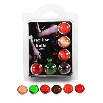 Embalagem com 6 esferas aromáticas coloridas Brazilian Balls