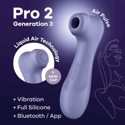 Dispositivo Pro 2 Generation 3 lilás com tecnologia Liquid Air Pulse e controle Bluetooth