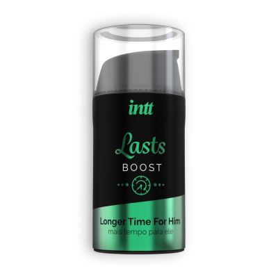 Frasco de produto cosmético intt Lasts BOOST com tampa transparente