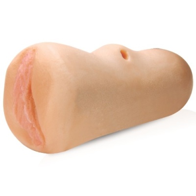 Produto anatómico bege e rosa com texturas diversas