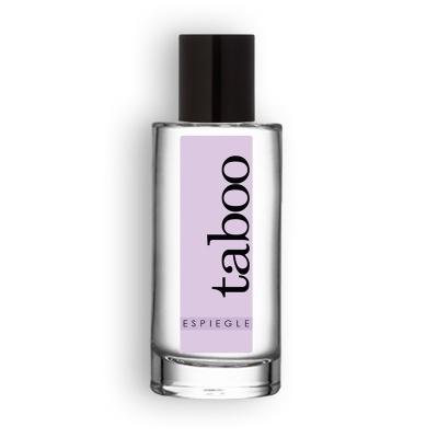 Frasco de perfume Taboo ESPIEGLE sobre fundo branco
