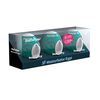 Embala embalagem com três ovos masturbadores Satisfyer Naughty