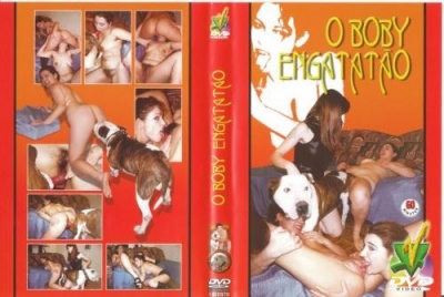 Capa de DVD com imagens explícitas envolvendo pessoas e animais, título O BOY ENGRATITÃO em fundo laranja e vermelho.