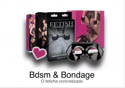 Embalar de venda preta com strass da série FETISH Fantasy com fundo rosa