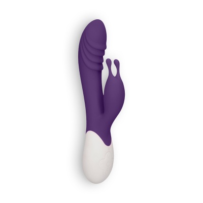 Vibrador roxo com base branca