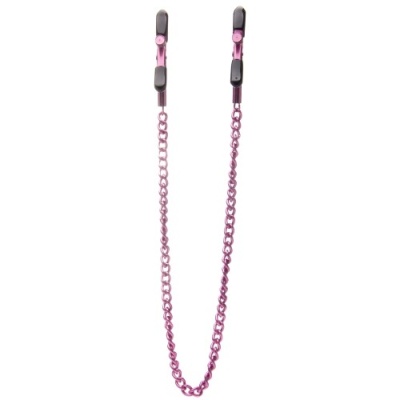 Corrente para óculos rosa com presilhas preta e rosa