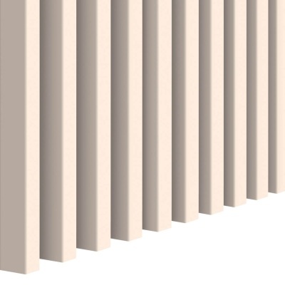 Painéis verticais bege claro alinhados