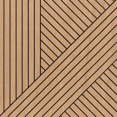 Padrão geométrico de madeira clara com riscas castanhas verticais e diagonais