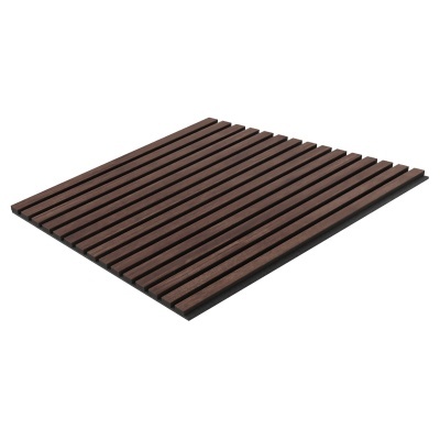 Placa modular para pavimento exterior com ripas de madeira castanha e base preta