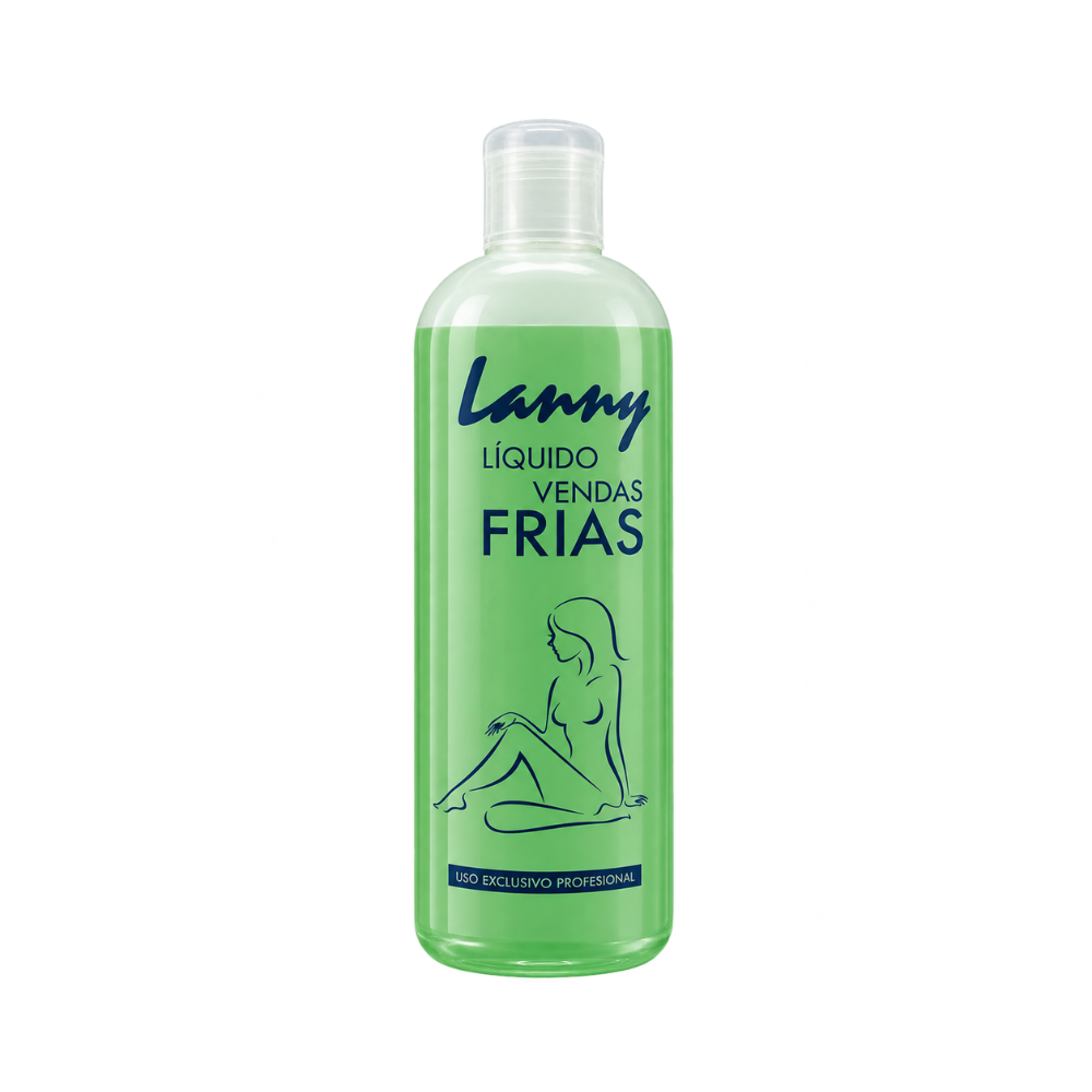 Líquido Vendas Frias - 1000ml | Ref.386340 Garrafa de plástico translúcido com líquido verde rotulada