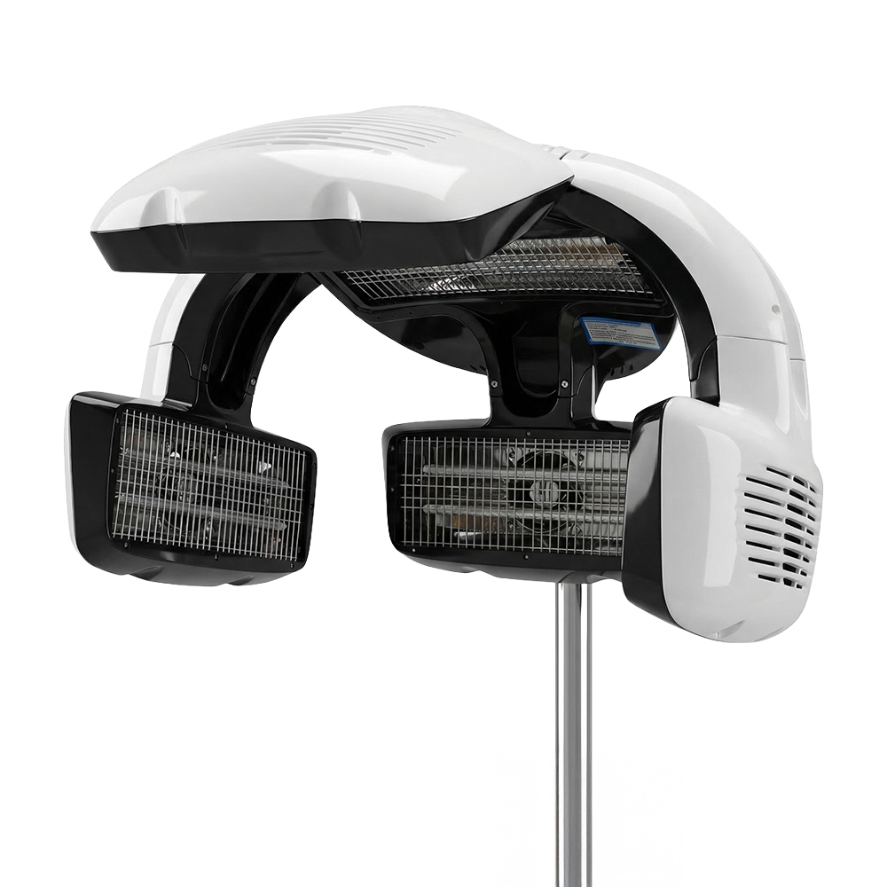 Processador Capilar Profissional Climazon – 1500W | Ref.864057 Secador de cabelo profissional branco e preto em fundo branco