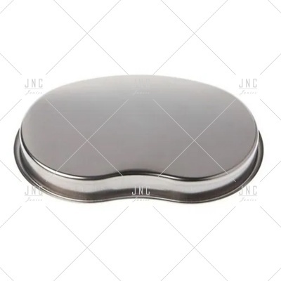 Forma para bolo ou pudim em metal prateado com formato arredondado