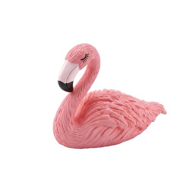 Estátua decorativa de flamingo cor-de-rosa