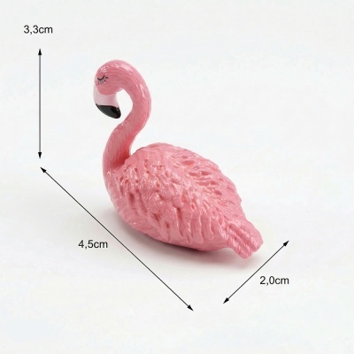 Miniatura de flamingo cor-de-rosa com textura de penas