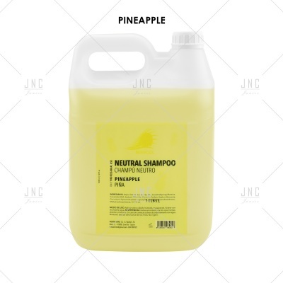 frasco plástico de shampoo neutro aroma abacaxi amarelo
