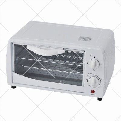 Forno elétrico compacto branco com porta de vidro