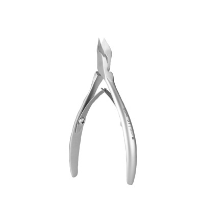 Alicate de cutículas prateado em aço inoxidável com lâminas afiadas