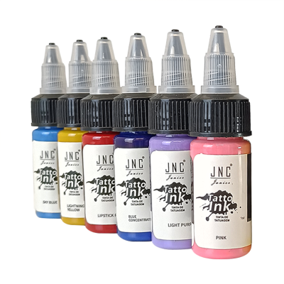 Frascos de tinta para tatuagem colorida da marca JNC