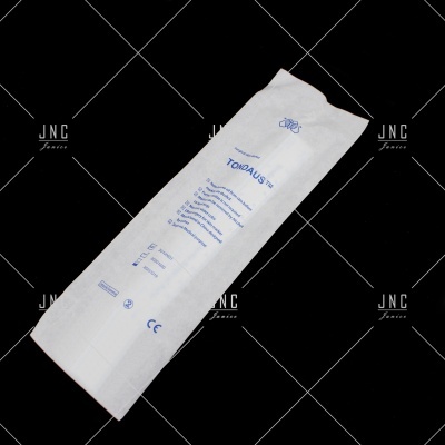 Embalagem branca de produto médico TONDAUS com texto azul sobre fundo preto