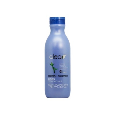 Frasco azul de champô alea para cabelos lisos de 500 ml