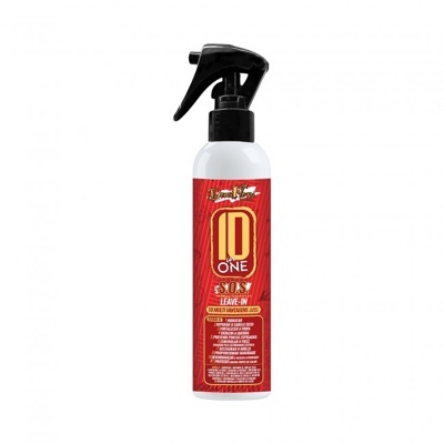 Frasco branco com tampa spray preta e etiqueta vermelha do produto 10 ONE S.O.S LEAVE-IN