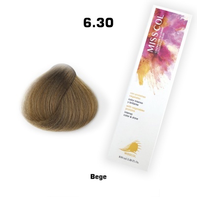 Mostruário de cor de cabelo bege com embalagem de tinta