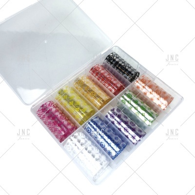 Caixa plástica com 10 tubos de glitter coloridos