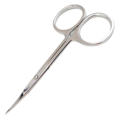 Tesoura pequena de aço inoxidável com lâminas finas e pontiagudas
