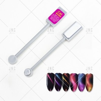Aplicadores de esmalte magnético para unhas e amostras decoradas com efeito olho de gato