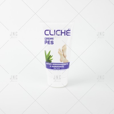 Creme para pés Cliché com aloe vera em embalagem branca