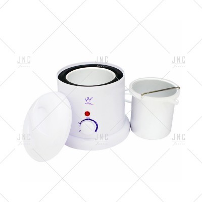 Aquecedor de cera branco com recipiente e tampa removível