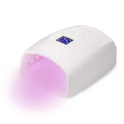Lâmpada de LED branca para manicure com visor digital e luz rosa