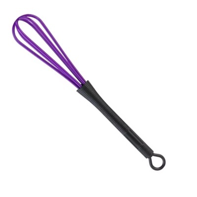 Batedor de claras silicone roxo com pega preta