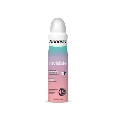 Desodorizante spray Babaria Invisible rosa e azul