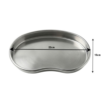 Bandeja metálica prateada formato rim 22cmx15cm