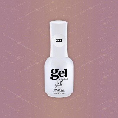 Frasco branco de verniz gel para unhas com etiqueta 222