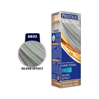 Tonalizador de cabelo semi-permanente Prestige BeBlonde BB02 Silver Effect