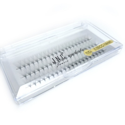 Caixa de pestanas falsas JNC Eyelashes 100 unidades com etiqueta amarela 0.05CC+ 14mm