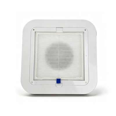 Filtro branco quadrado com moldura plástica e clip azul