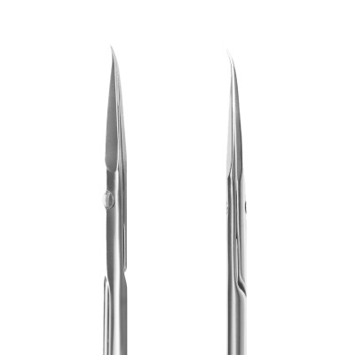 Duas agulhas de aço inoxidável com pontas finas, uma curva e outra reta